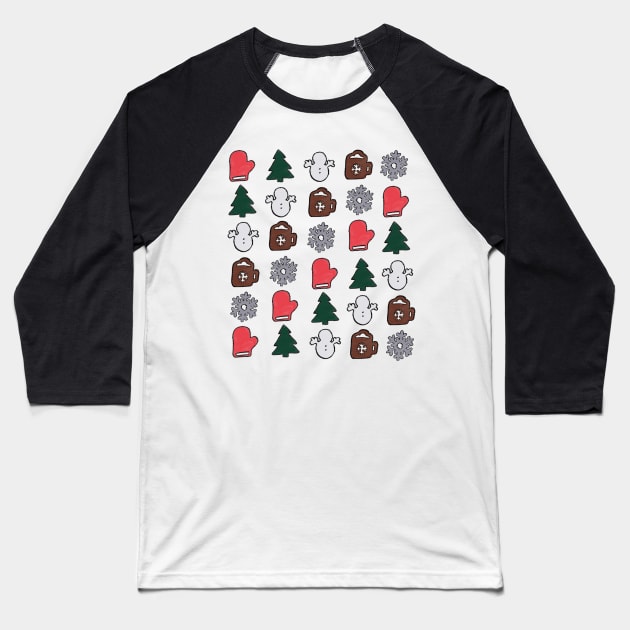 Element Christmas Day simple cute Baseball T-Shirt by oshamilaten